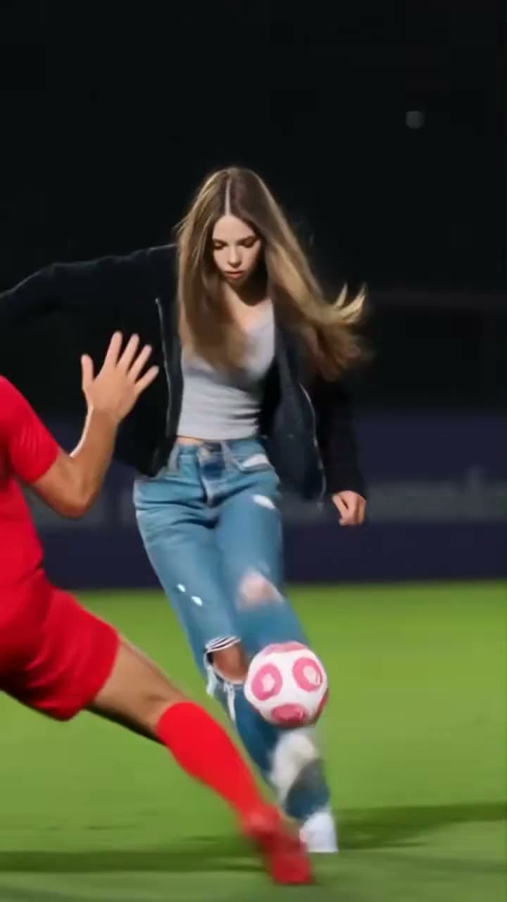 Ozil Goal AI recreation preview showing the attacker and a defender